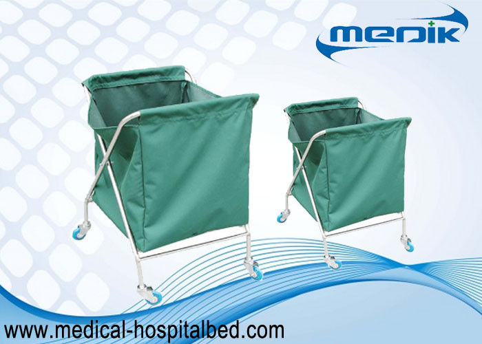 Вагонетки прачечного клинические для собирать пакостную одежду с одним зеленым мешком