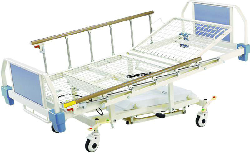 Кровать медицинского пациента 4 функций гидровлическая с рельсами алюминиевого сплава бортовыми