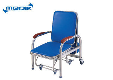 Складывая мебель больницы предводительствует кровать нержавеющей стали сопровождающую Кум стул с рицинусом