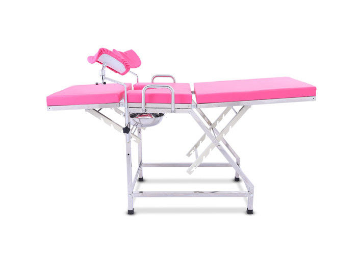Таблицы медицинского обследования нержавеющей стали гинекологические, розовый портативный стул рассмотрения
